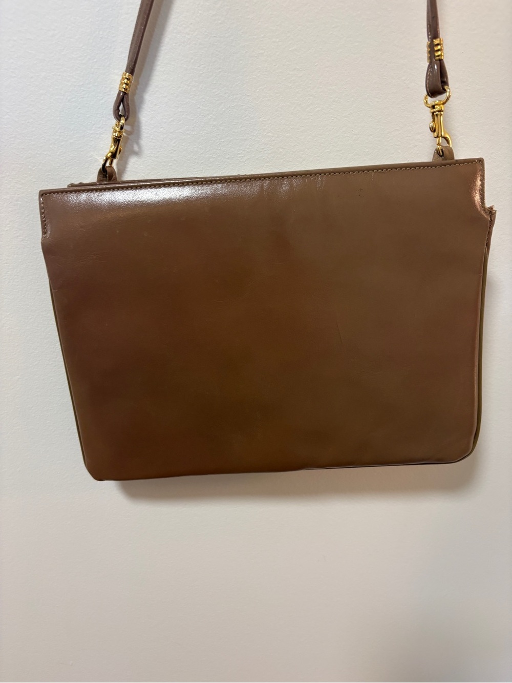 Vintage Coret Snake Purse Cross Body Montreal Canada Brown Tan - Picture 9 of 9